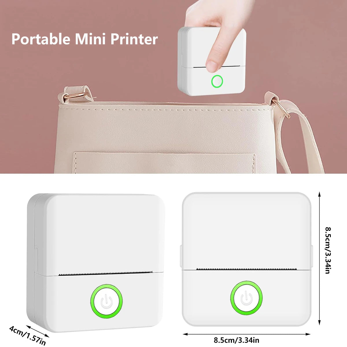 Mini Printer, Inkless Sticker Maker, Free Cut Small Pocket Printer